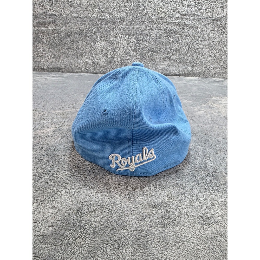New Era 39THIRTY Kansas City Royals Hat Powder Blue Stretch Fit Cap Medium-Large - Picture 3 of 7